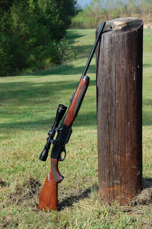 A full-length view of any rifle gives the buyer an idea of the stock and receiver profile. This one shows the upgrade on the Remington 7400.
